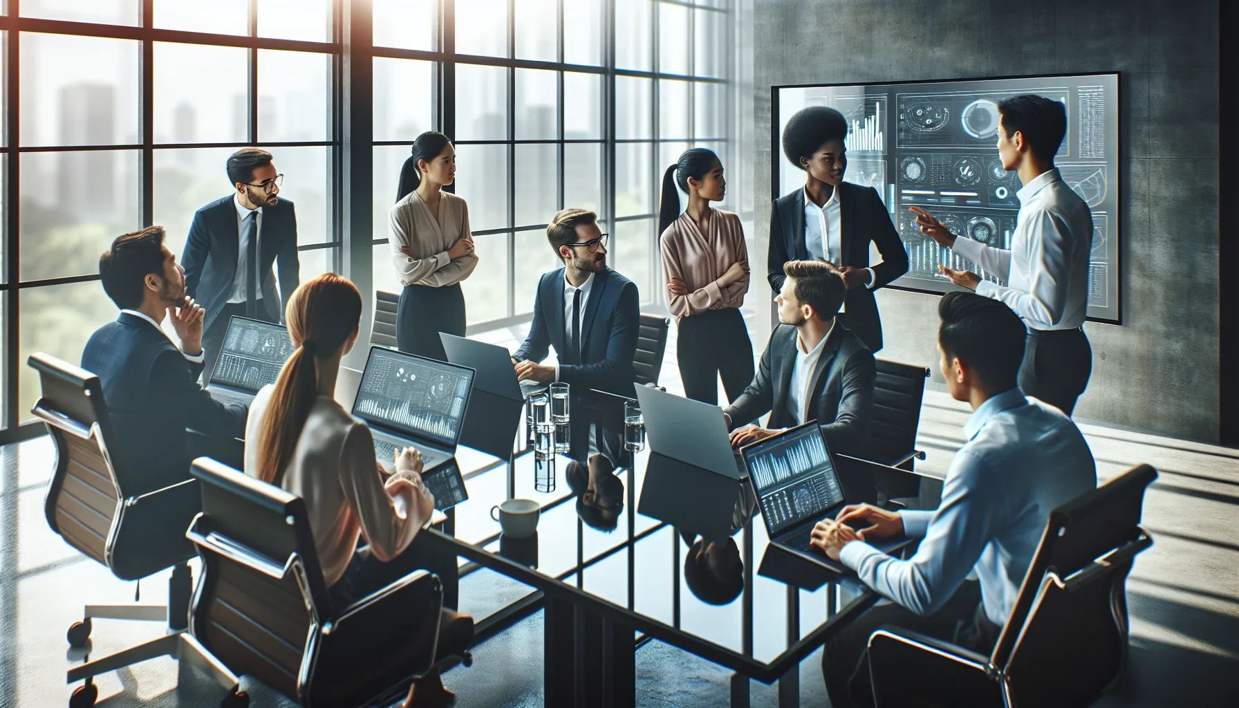 5614340111: An In-Depth Analysis 3 diverse team analyzing data in a modern office setting.