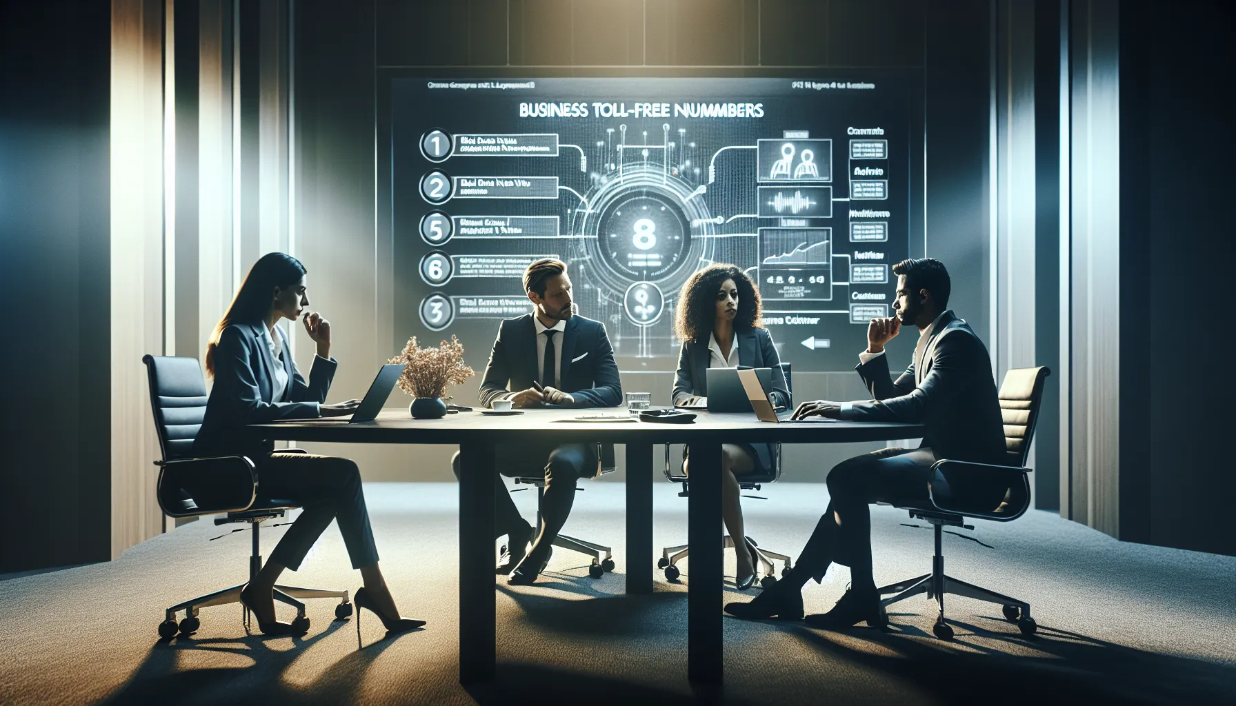 8778196271: Understanding Its Significance 5 diverse professionals discussing toll-free number verification in a modern office.