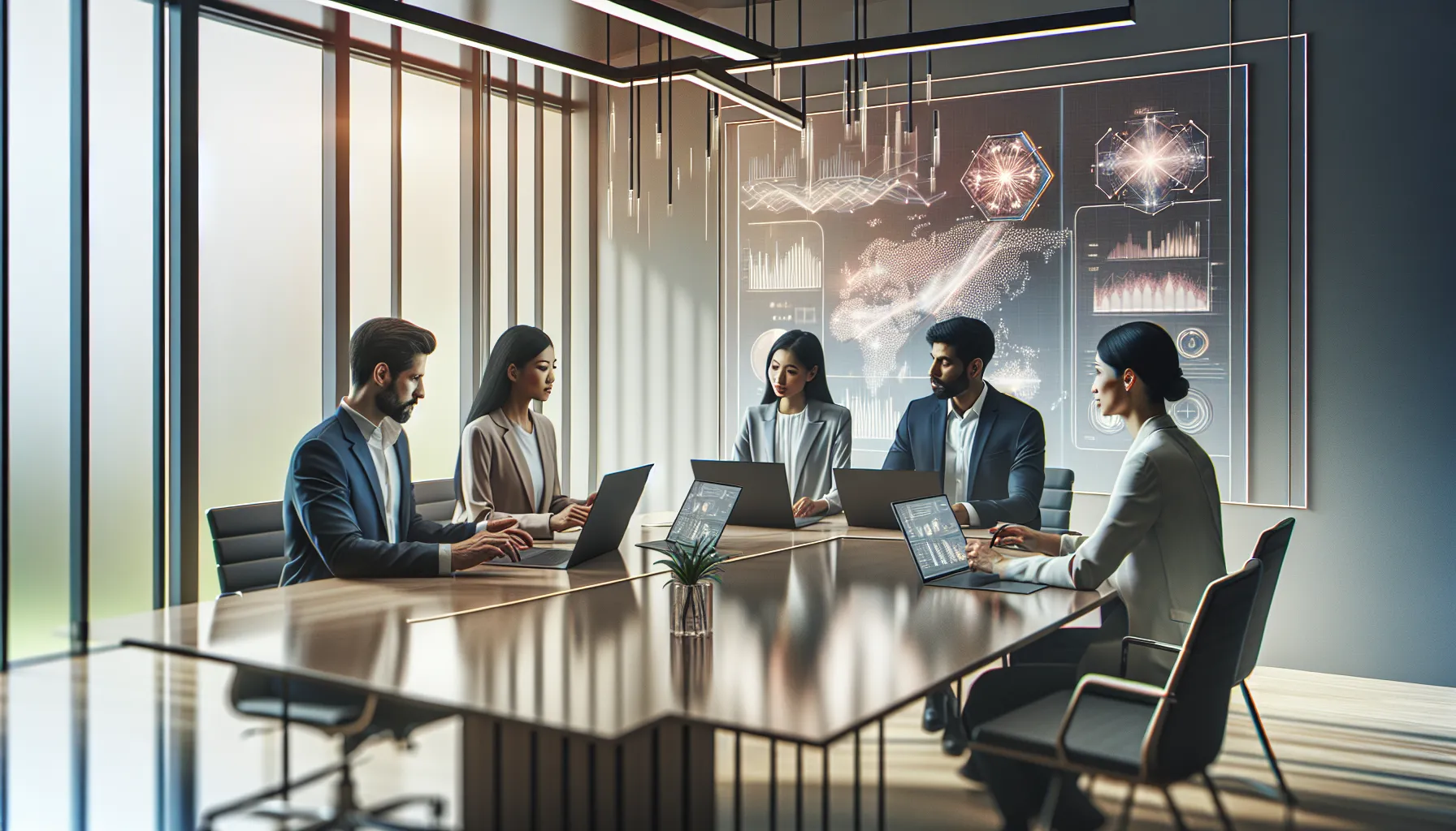 5614340111: An In-Depth Analysis 5 diverse team discussing data security and analytics in a modern office.