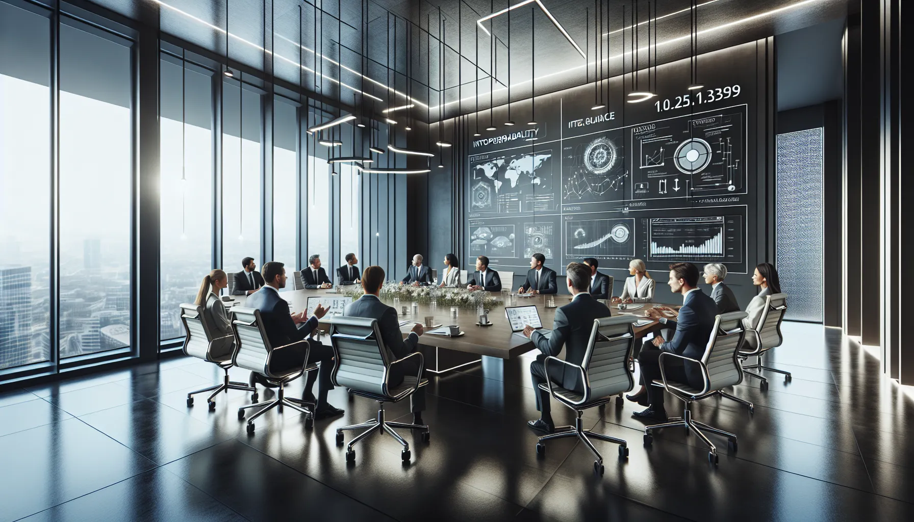 diverse professionals discussing unique identifier 10.251.6399 in a modern office.