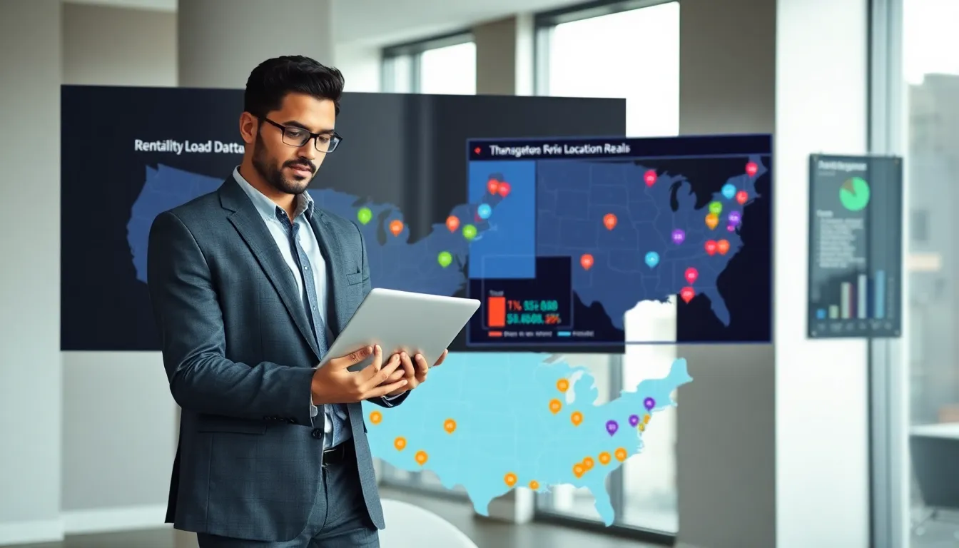 real estate consultant analyzing rental property market data.