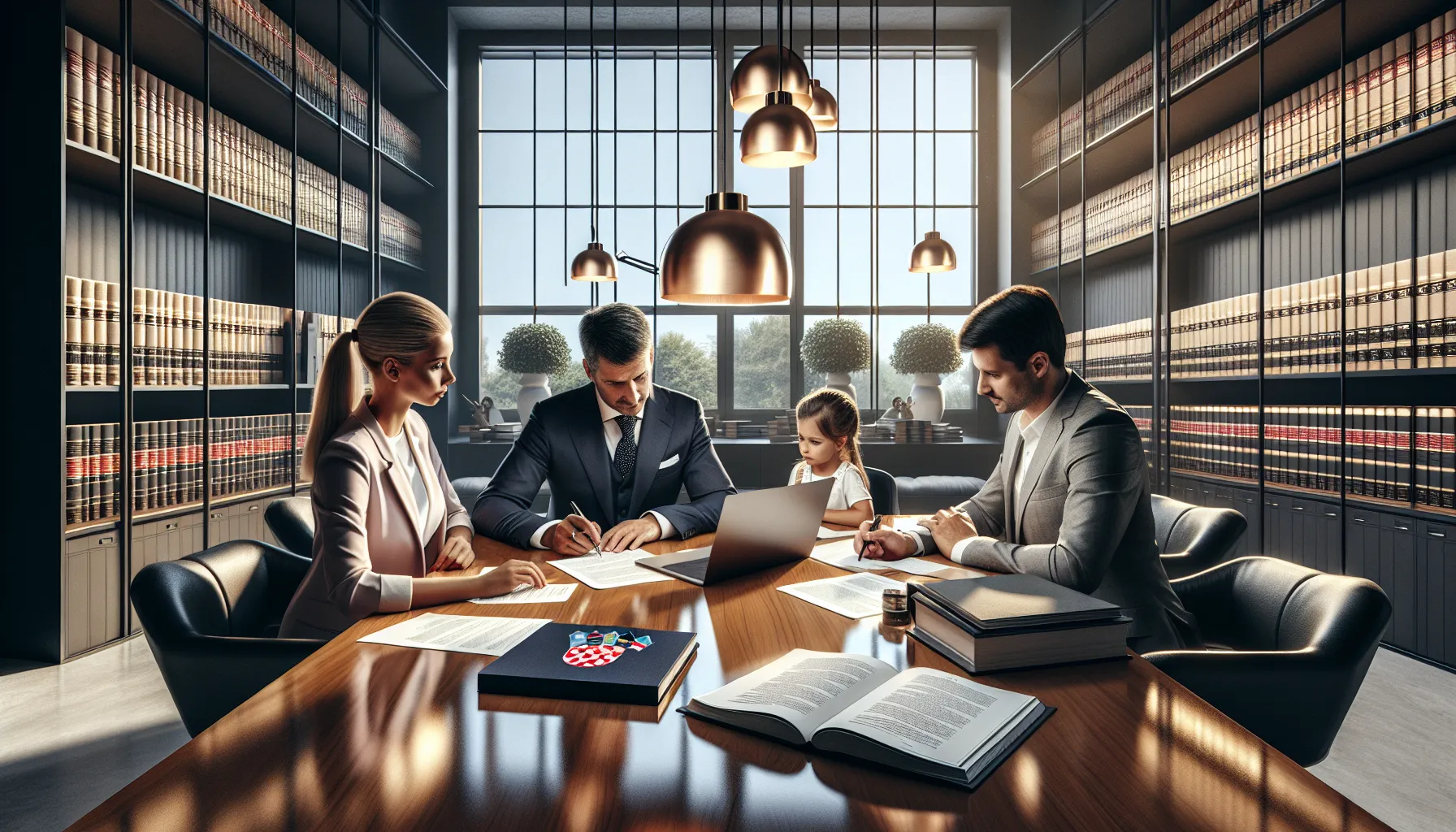 Croatian family consulting with lawyer about child money gift laws