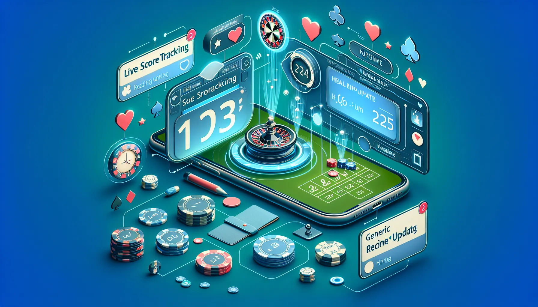 A sleek user interface displaying live match scores on various devices.