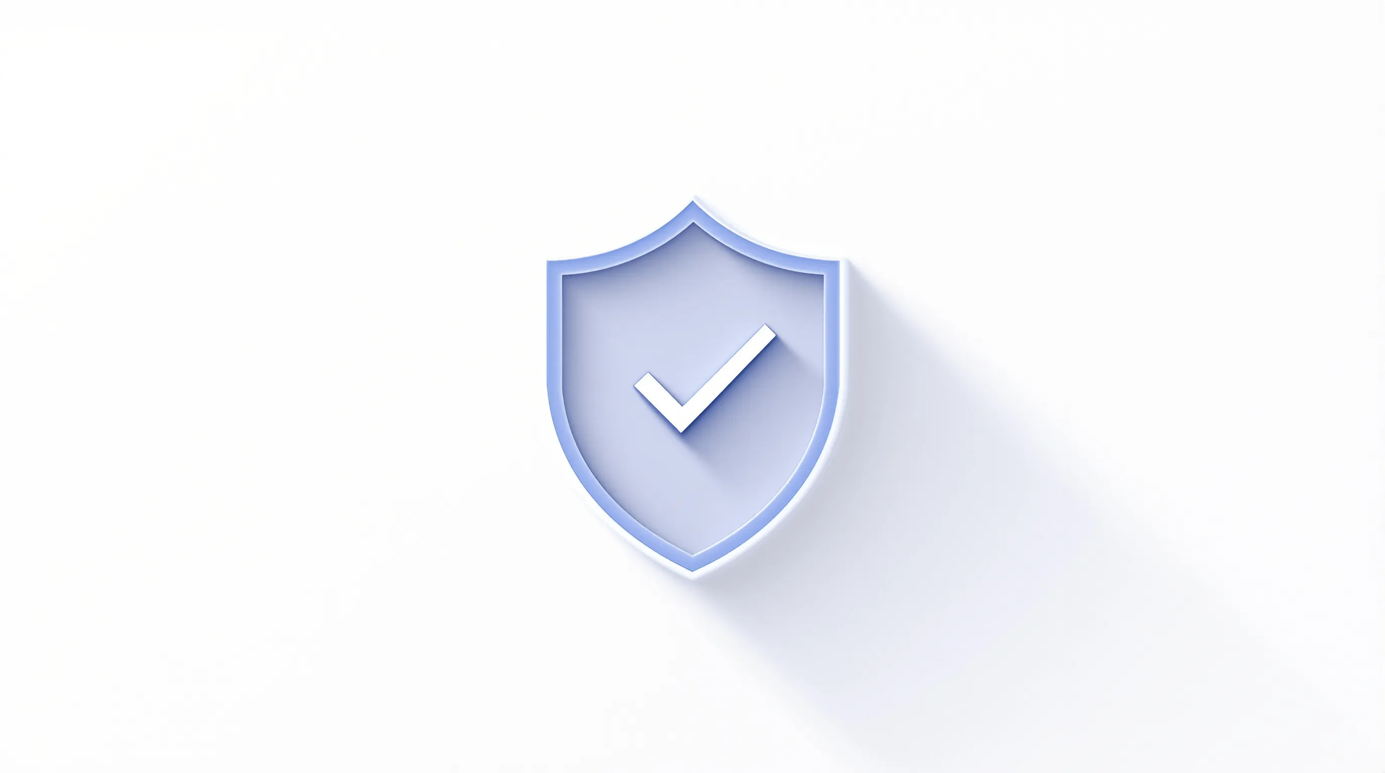 Minimalist shield icon representing web security and protection on clean background.
