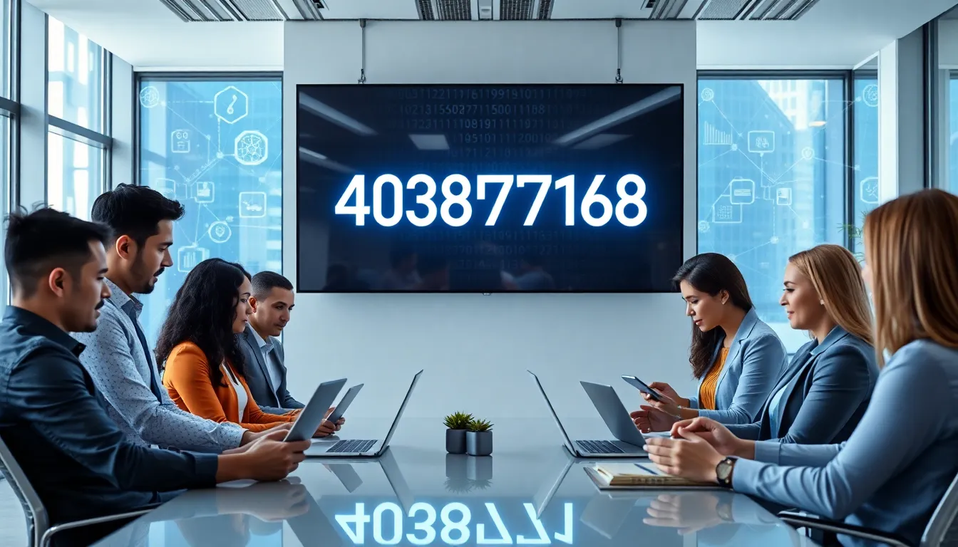 diverse team discussing digital data in a modern office.