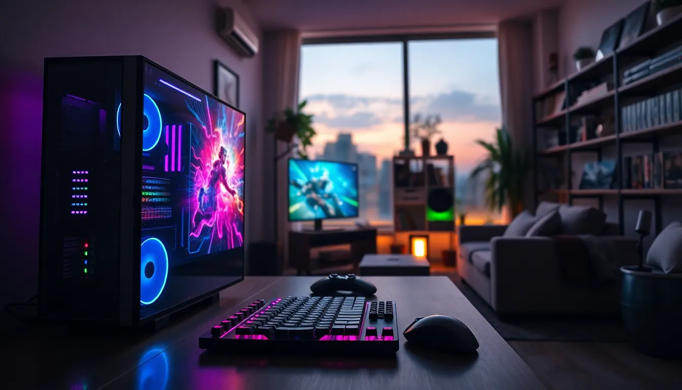 a modern gaming setup showcasing the evolution of PC gaming.