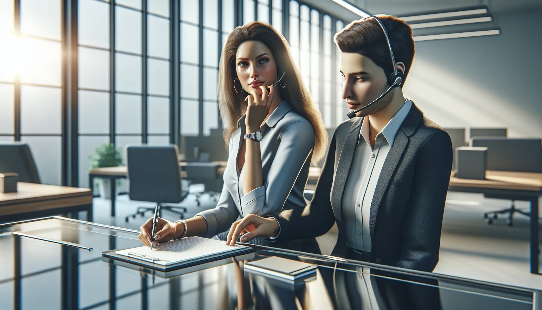 customer communicating effectively on the phone with a service representative.