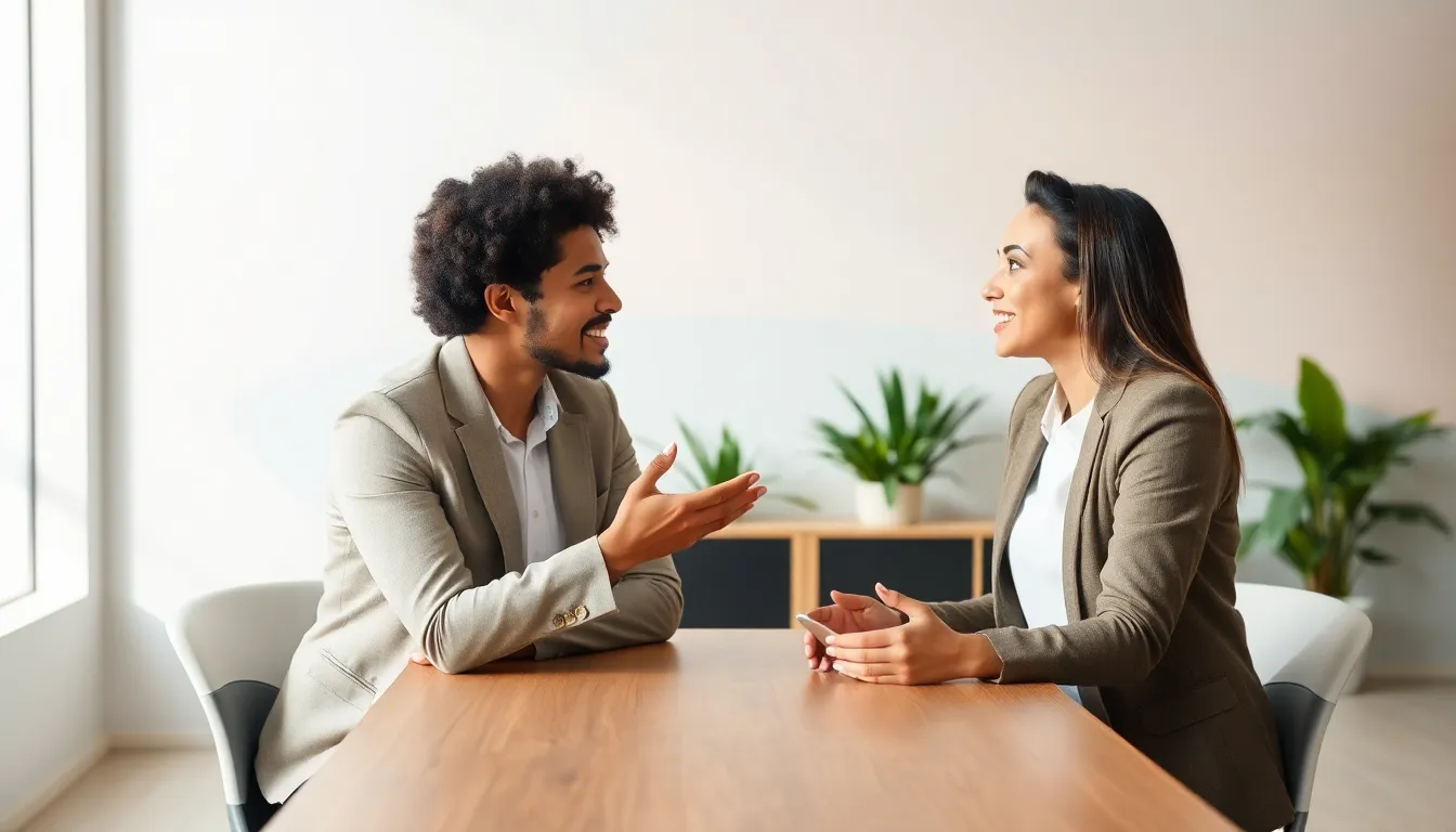 couple engaged in active listening during a conversation