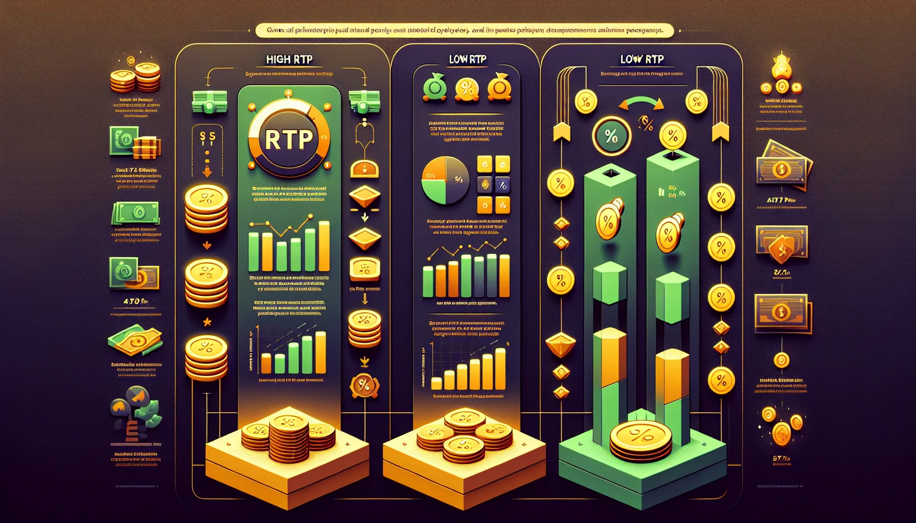 Infographic explaining RTP in slot games and its importance.