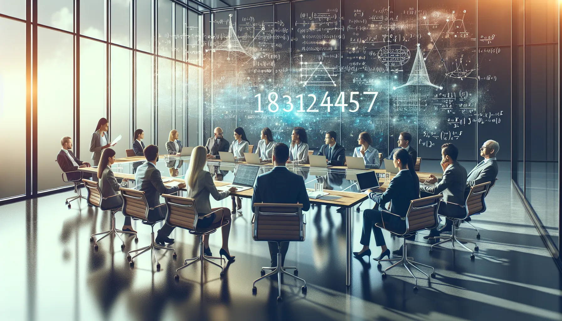 diverse team collaborating in a modern office around data analysis.