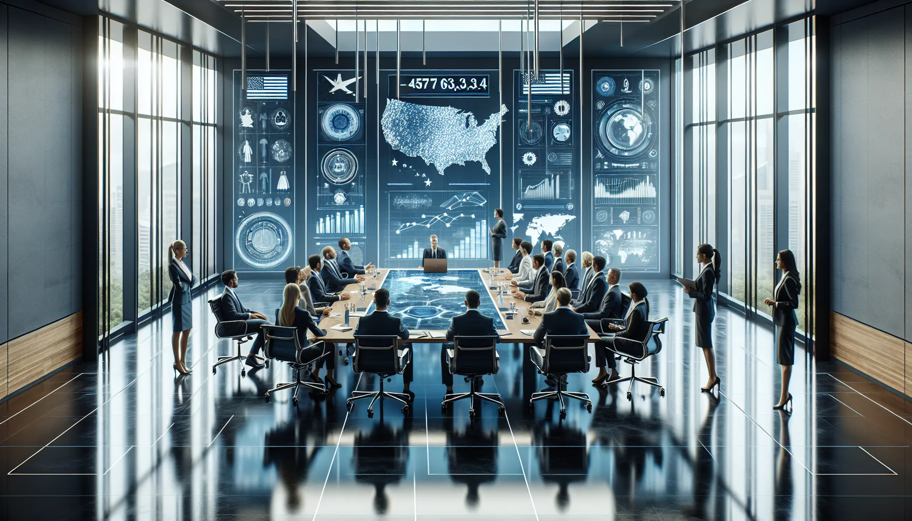 diverse professionals collaborating on a concept in a modern office.