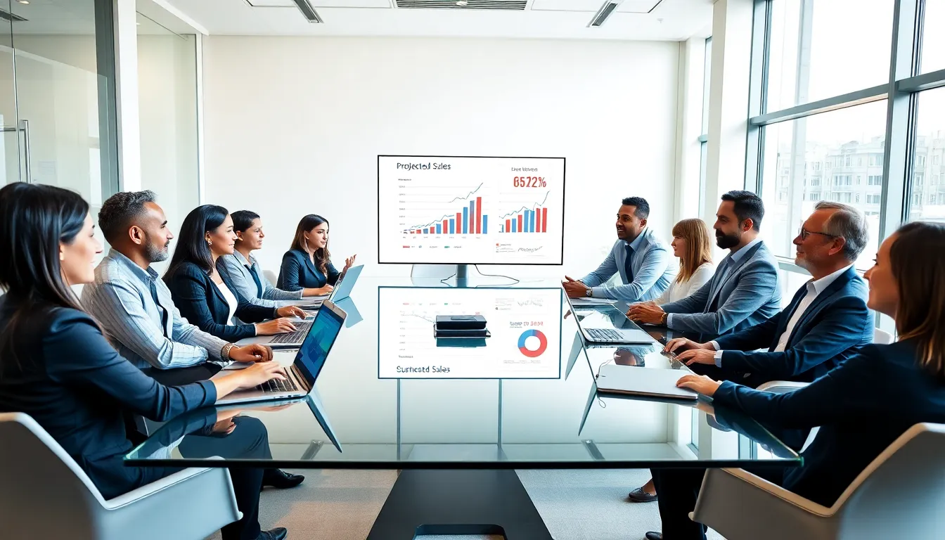 diverse real estate team collaborating in a modern office setting.