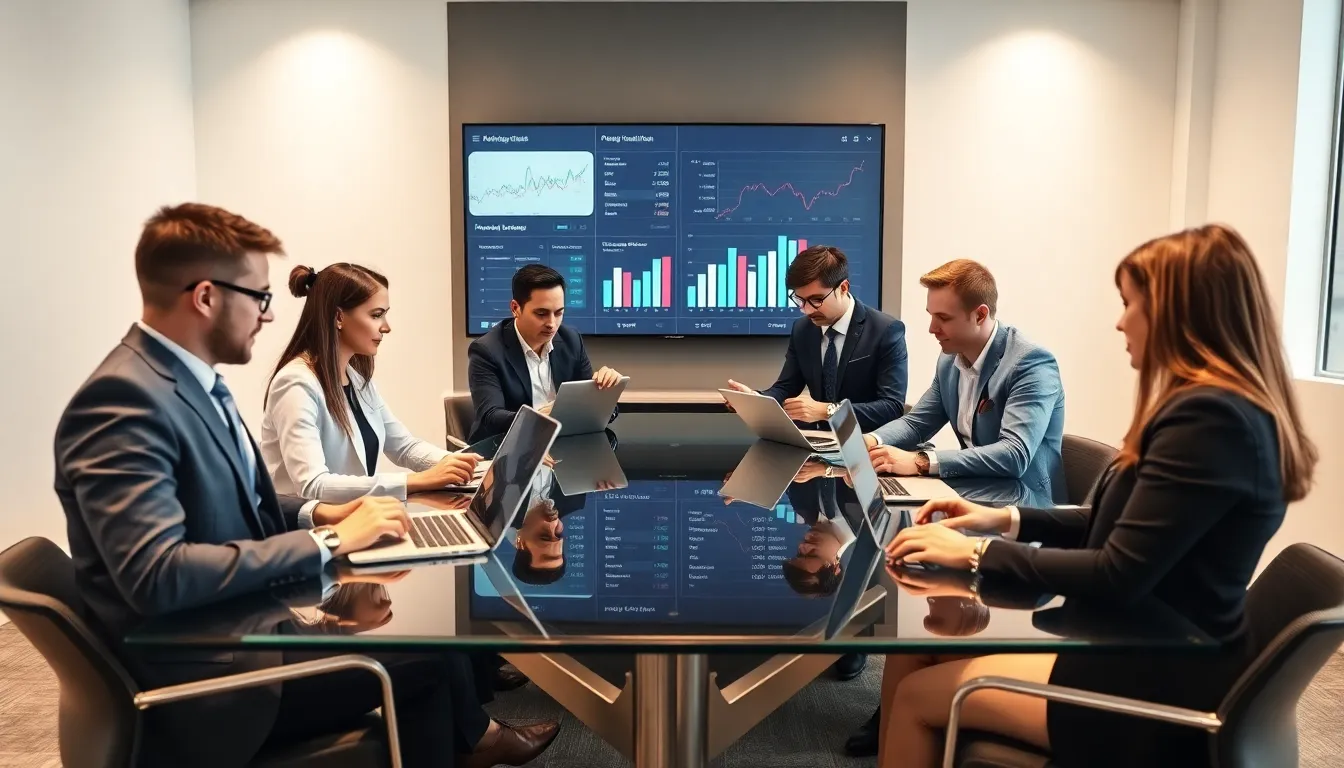 diverse real estate team collaborating in a modern office setting.