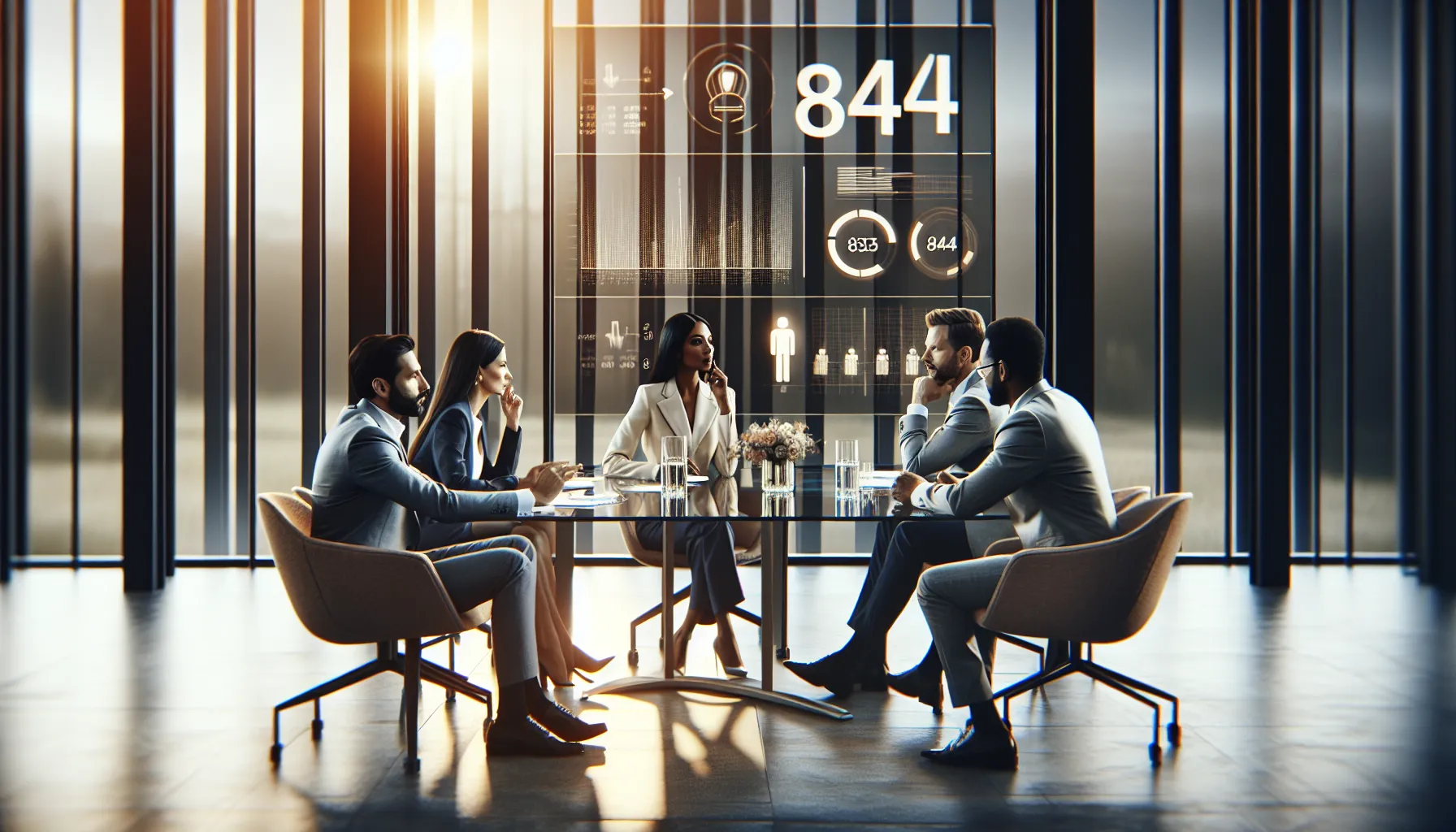 diverse team discussing toll-free number strategies in a modern office.