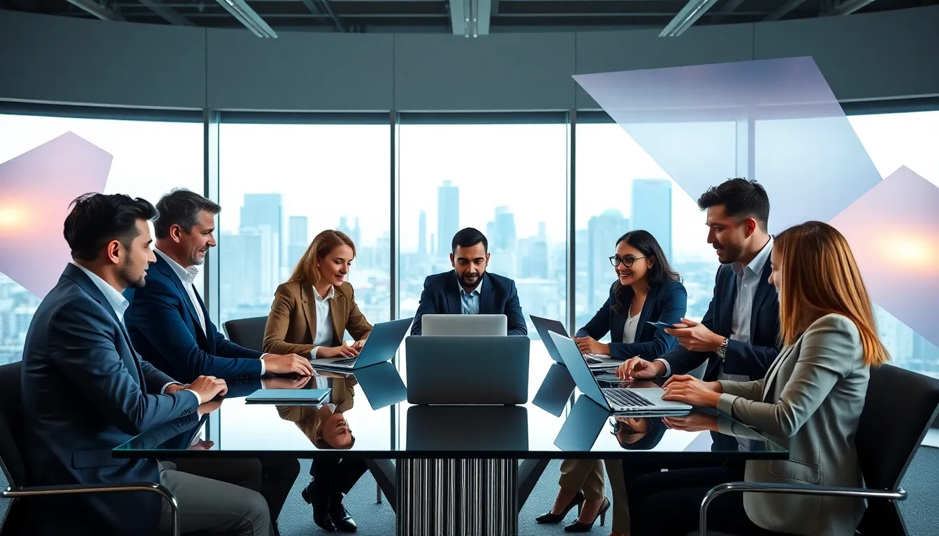 diverse team collaborating on creative business ideas.