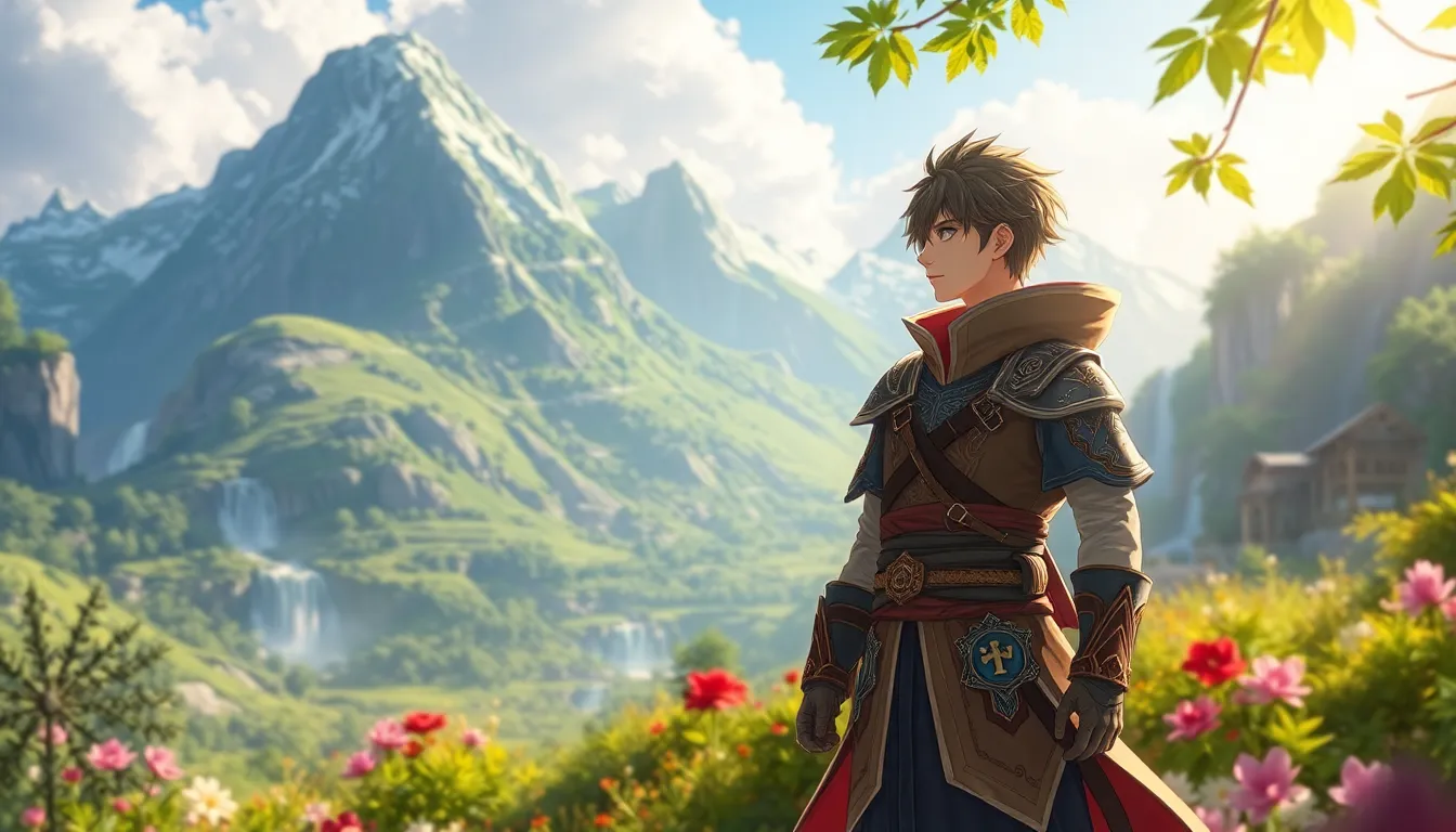 Traveler character in a fantasy landscape, embodying exploration and self-discovery.