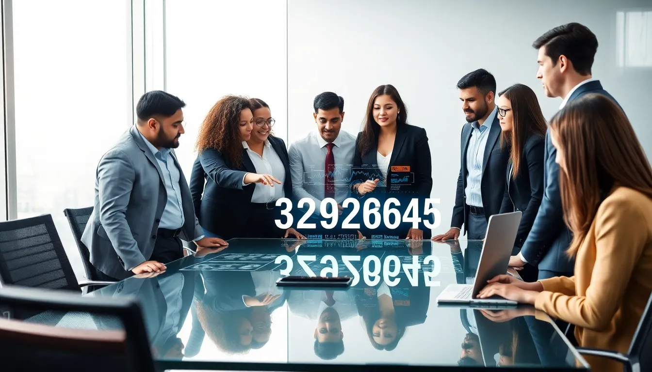 diverse professionals discussing data analysis in a modern office.