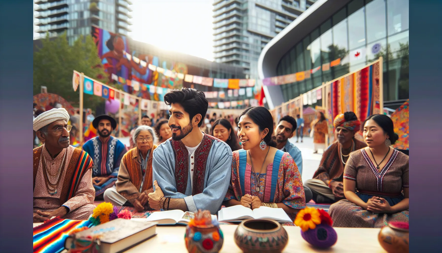 diverse community celebrating Gaisunomiyaz at a cultural festival.