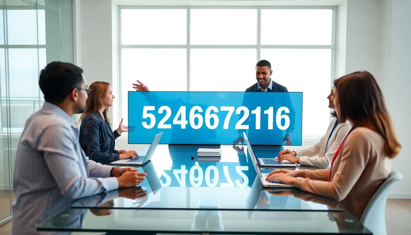 diverse team discussing data significance in a modern office.