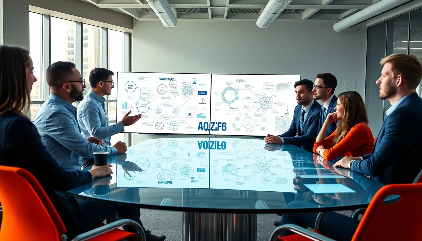 diverse team collaborating in a modern office setting about A5QZF6.