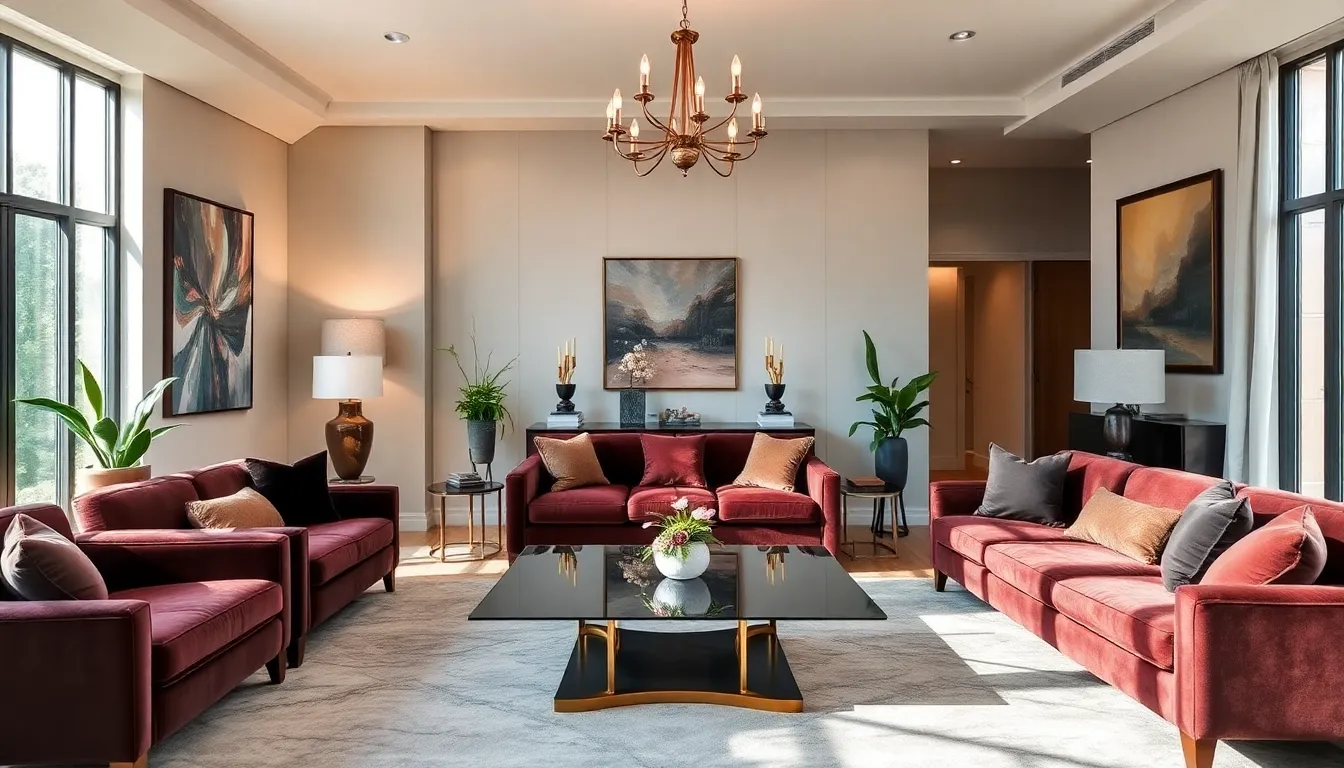 elegant luxury interior showcasing modern furnishings and decor.