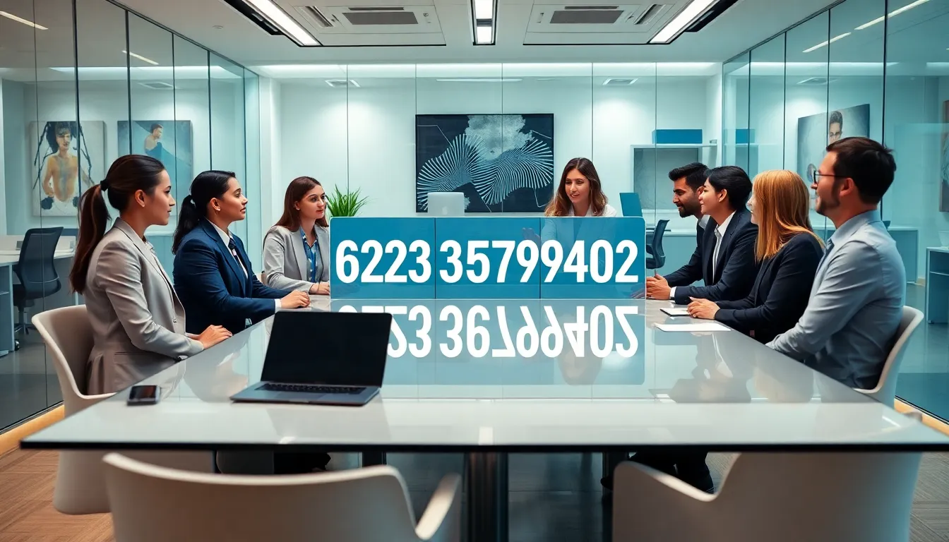 professionals discussing data significance in a modern office setting.