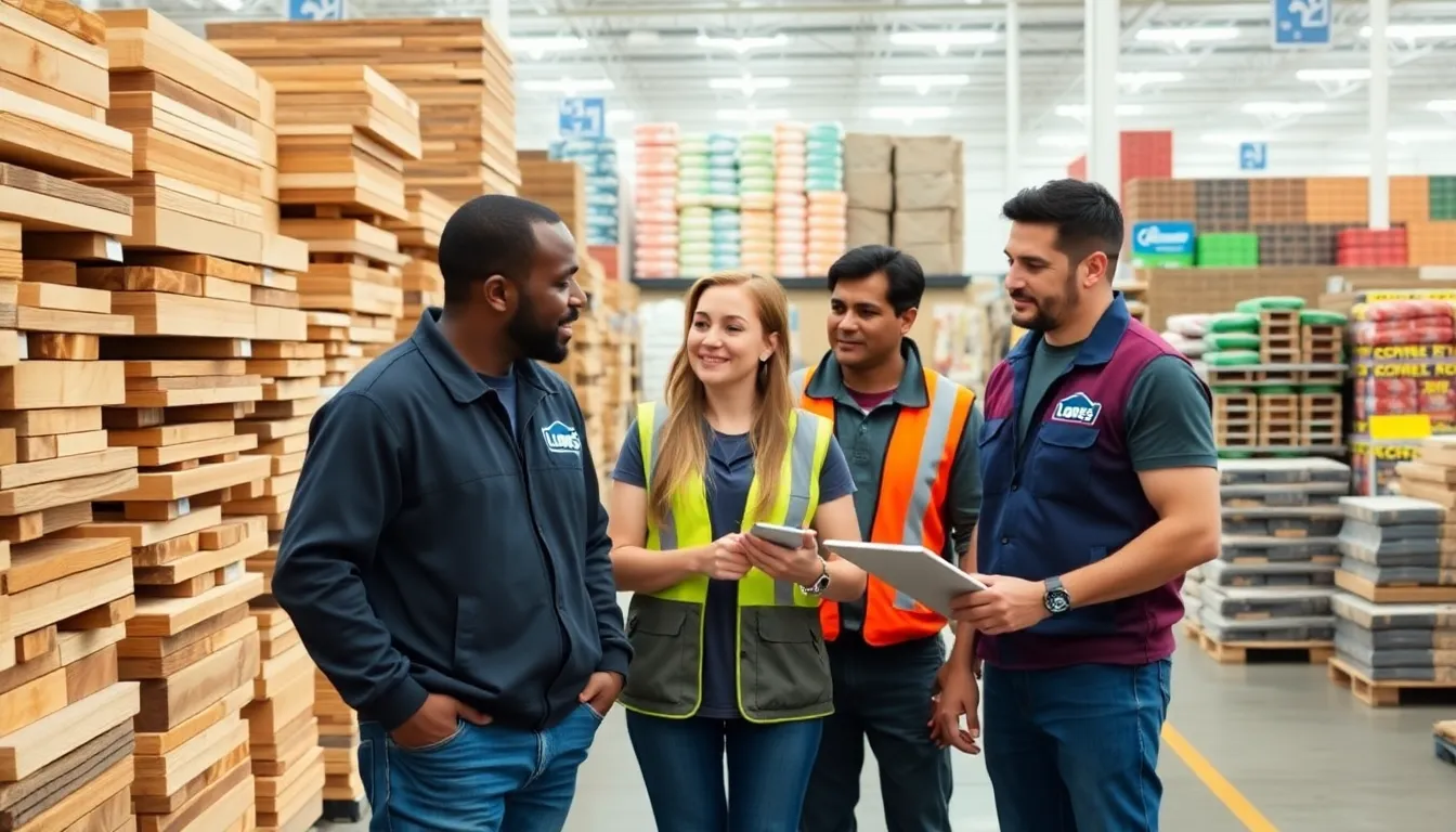 lumber and building materials section at Lowe's in Kerrville.