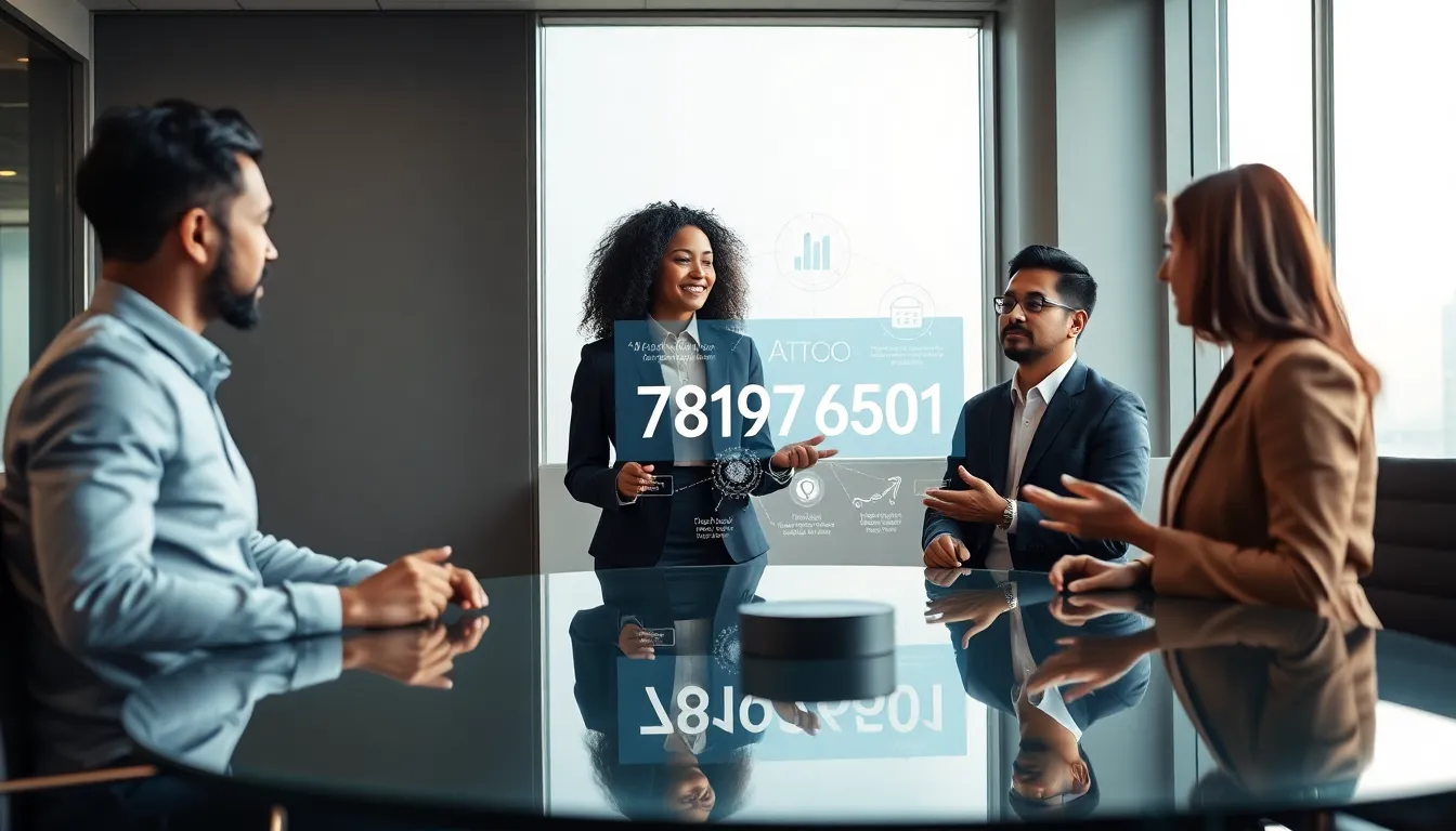 diverse team discussing the significance of the number 7819276501