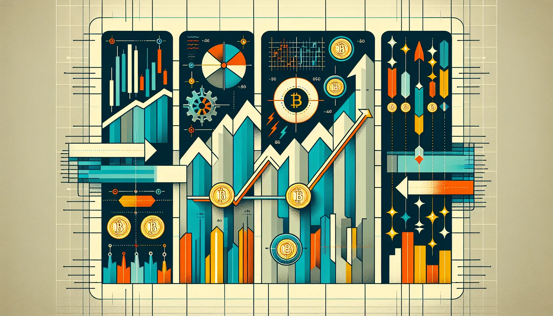 Three-panel infographic showing dollar-cost averaging benefits in crypto: volatility reduction, risk distribution, and emotional control.