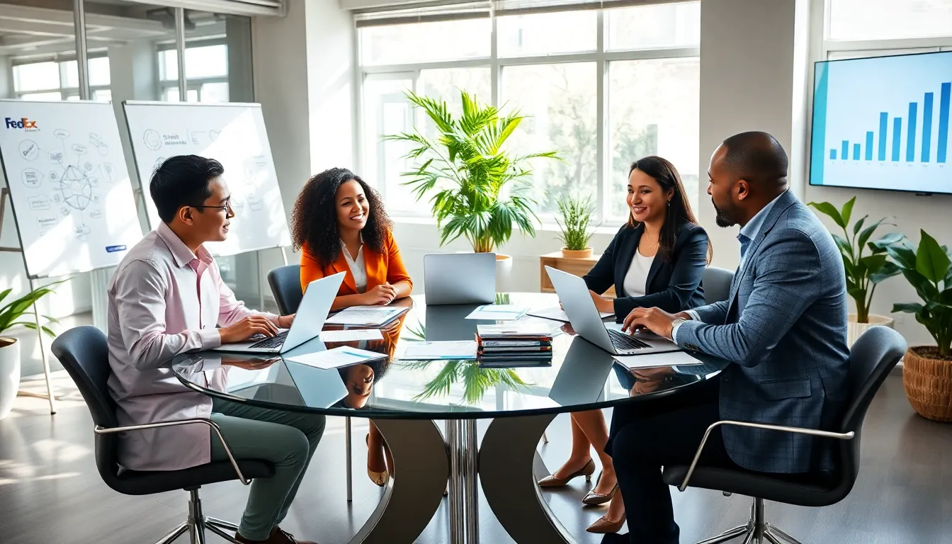 diverse group of entrepreneurs collaborating in a modern office.