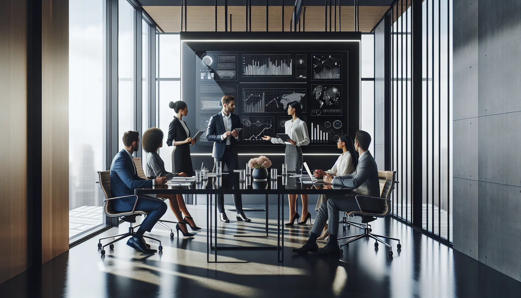 diverse team discussing technology upgrades in a modern office.