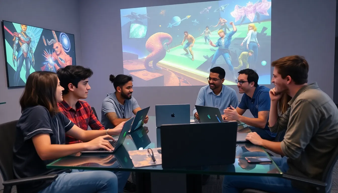 diverse group creating in an innovative Xbox gaming environment.