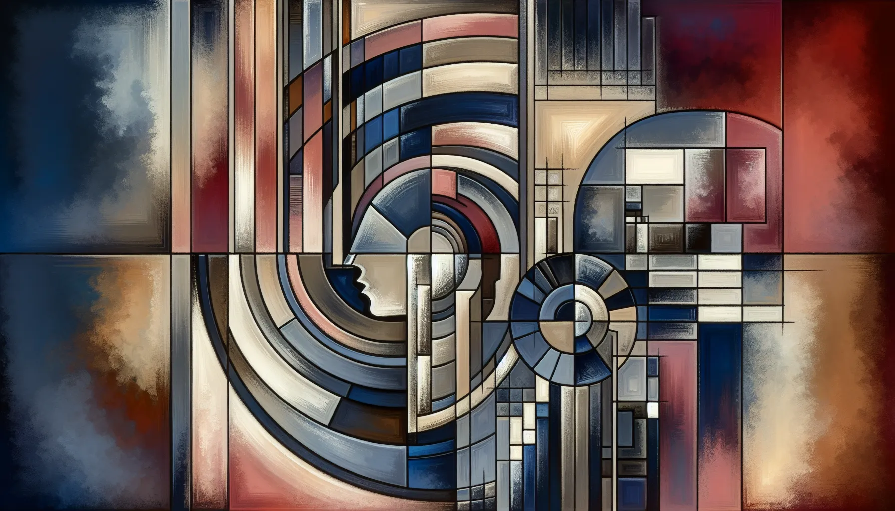 Abstract shapes expressing contractual tension, timeline, proration, and negotiated exceptions.