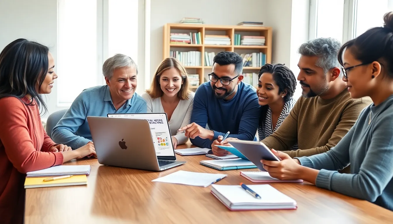 parents discussing strategies for children with special needs.