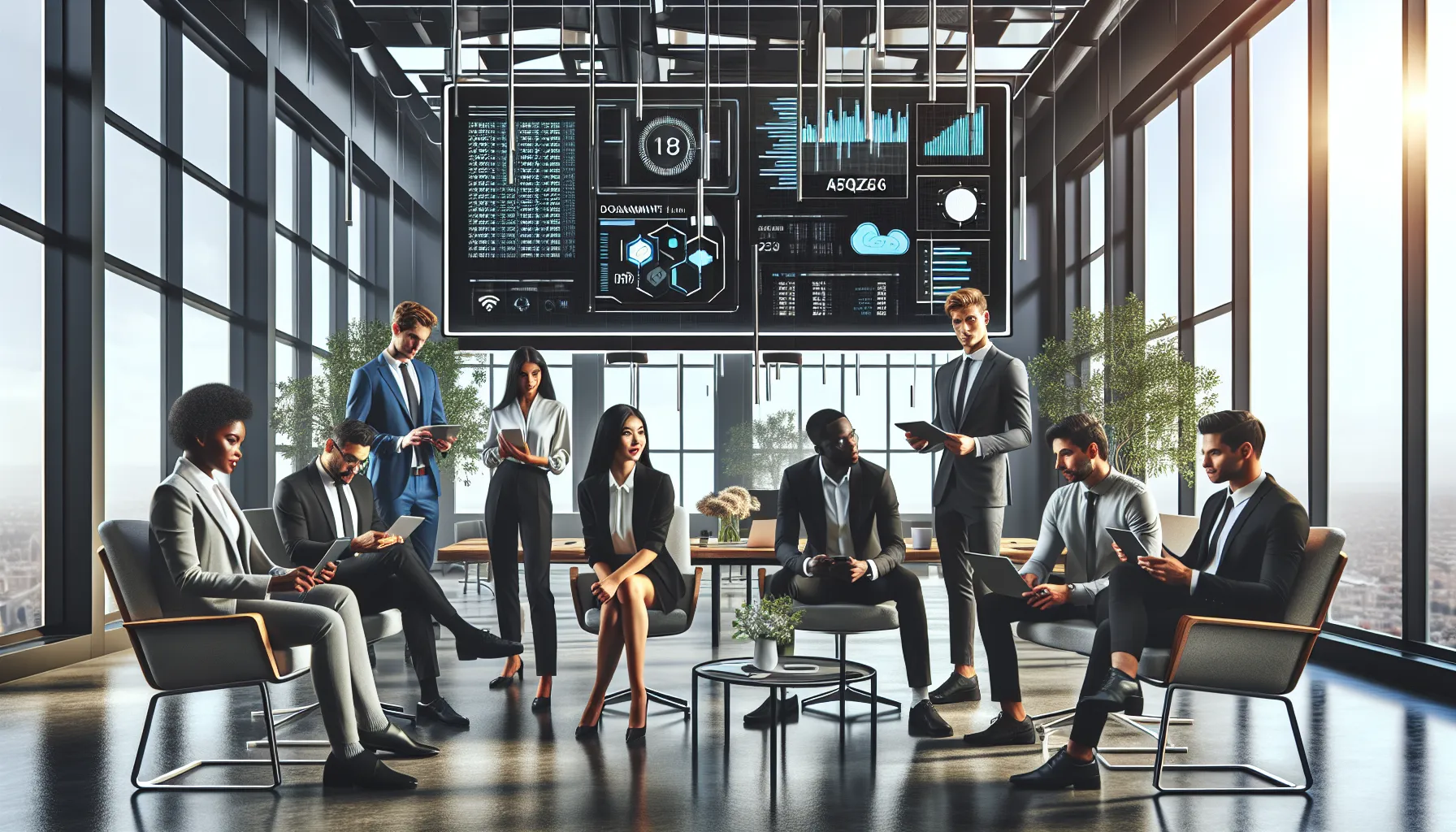 diverse team discussing data integrity in a modern office.