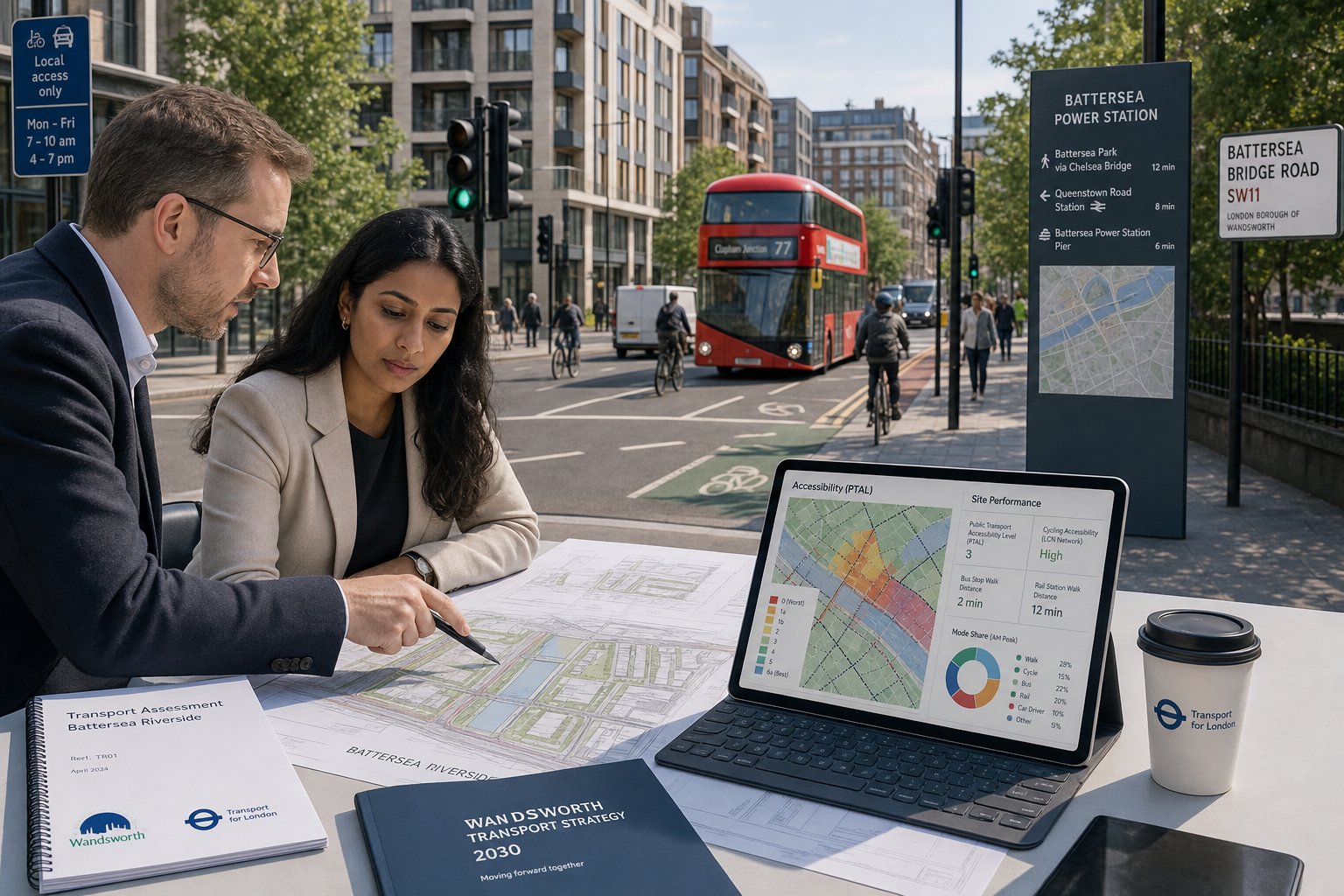 Traffic engineer reviewing Battersea street and transport planning context.