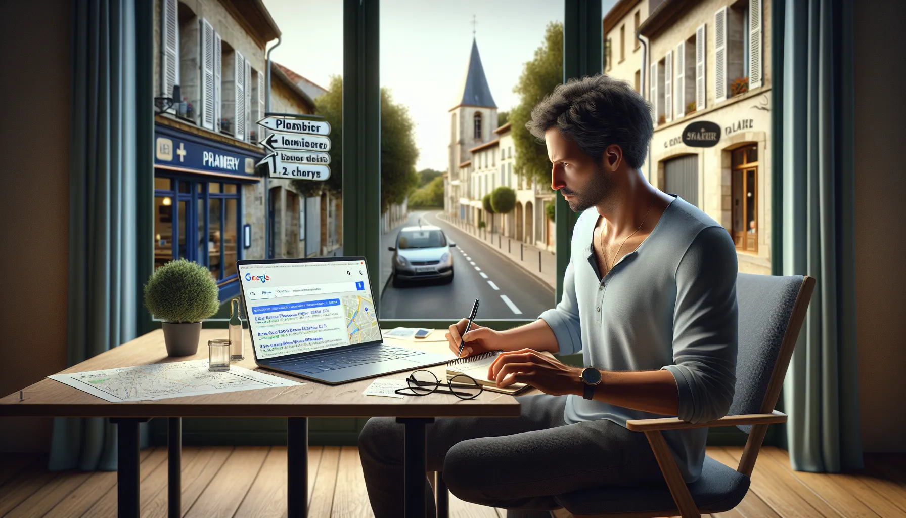 SEO consultant in Yerres optimizing Google local search for a neighborhood business.