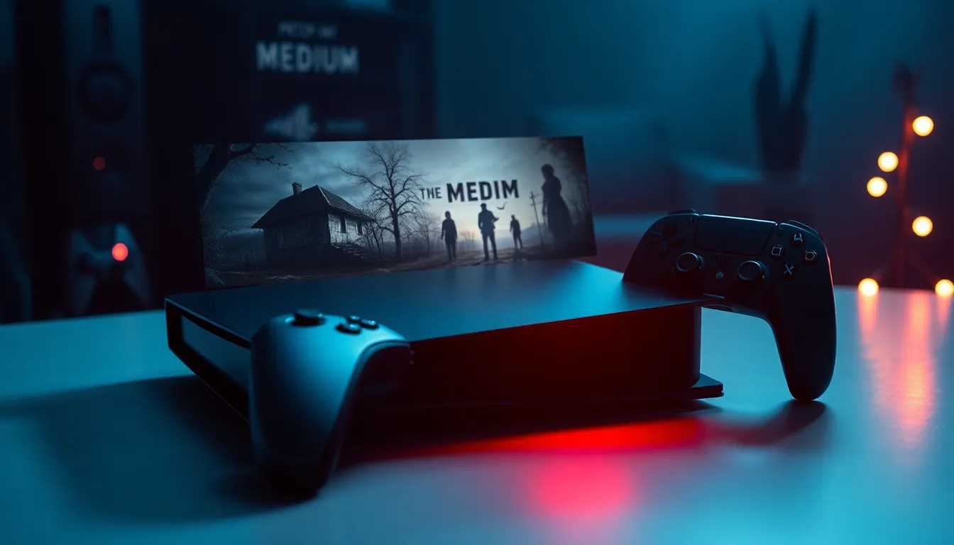 PS5 gaming setup featuring horror game themes.