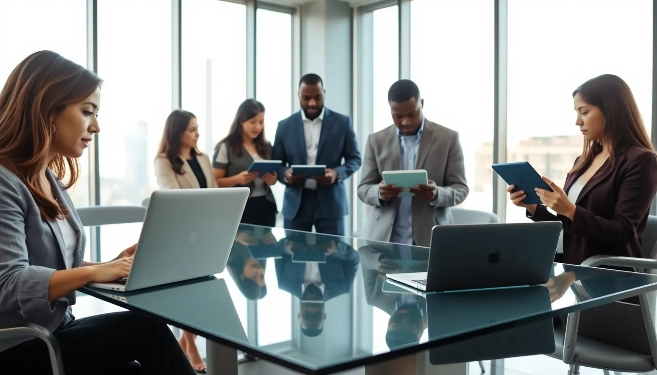diverse team collaborating in a modern office on debt collection strategies.
