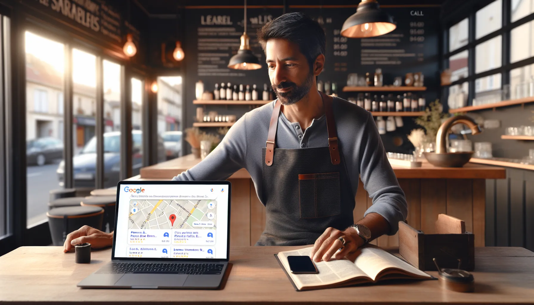 French shop owner checking Google local results for Le Perreux-sur-Marne business.