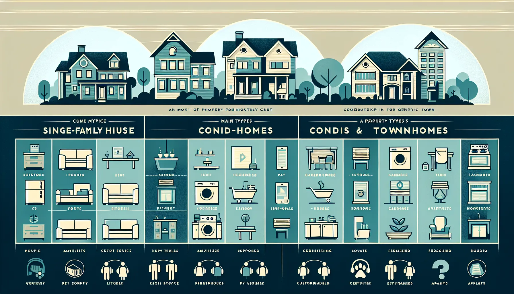 comparison chart of property types for monthly leasing in Pleasant Hill