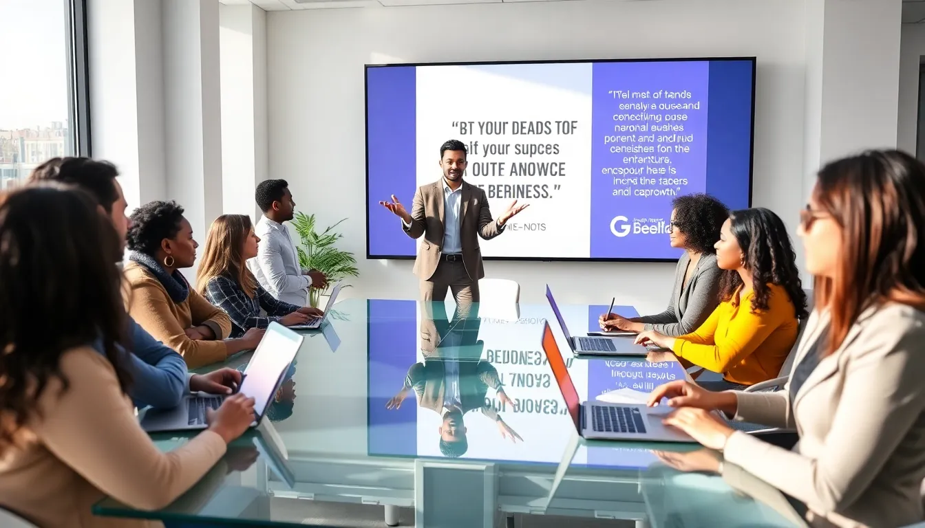 diverse professionals collaborating in a bright office setting.