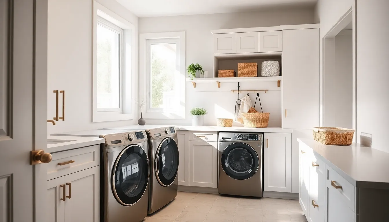 modern laundry room renovation with multifunctional design features.