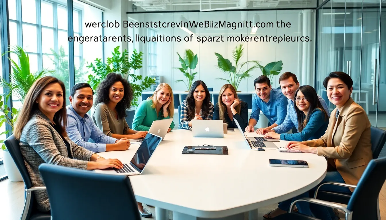 diverse team collaborating in a modern office for digital business strategies.