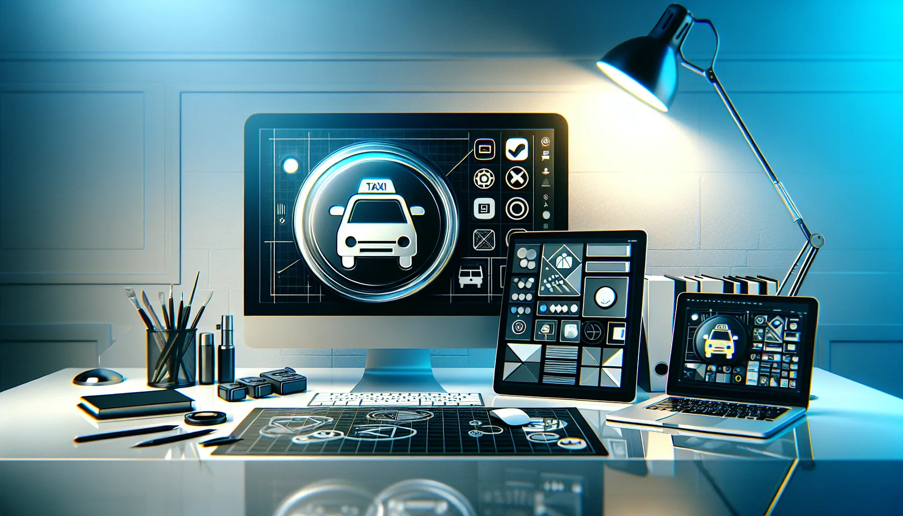 A digital workspace showcasing the Uber icon in PNG format.