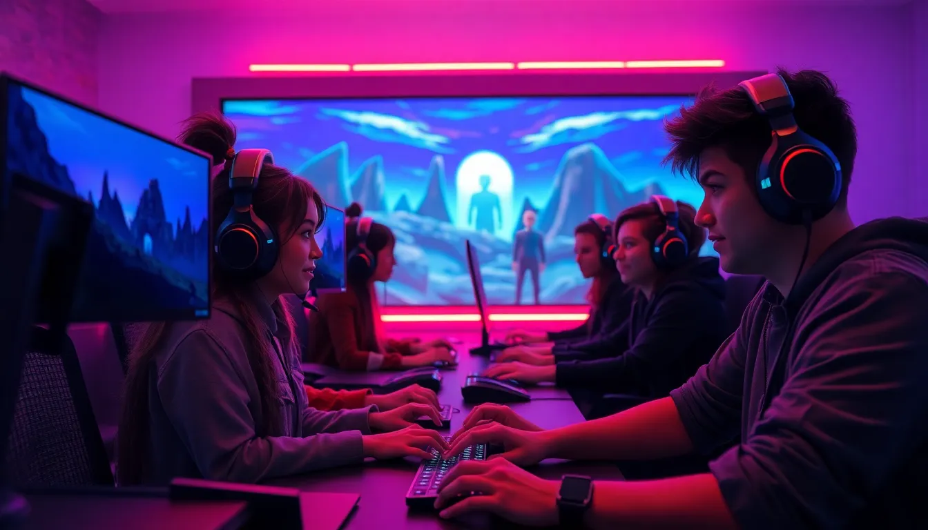 diverse gamers engaged in a multiplayer horror game on Roblox.