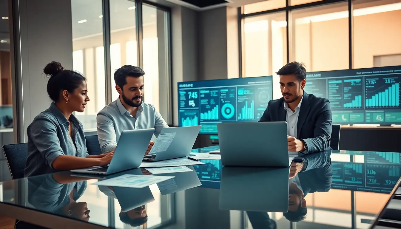 diverse team collaborating on hardware solutions in a modern office.
