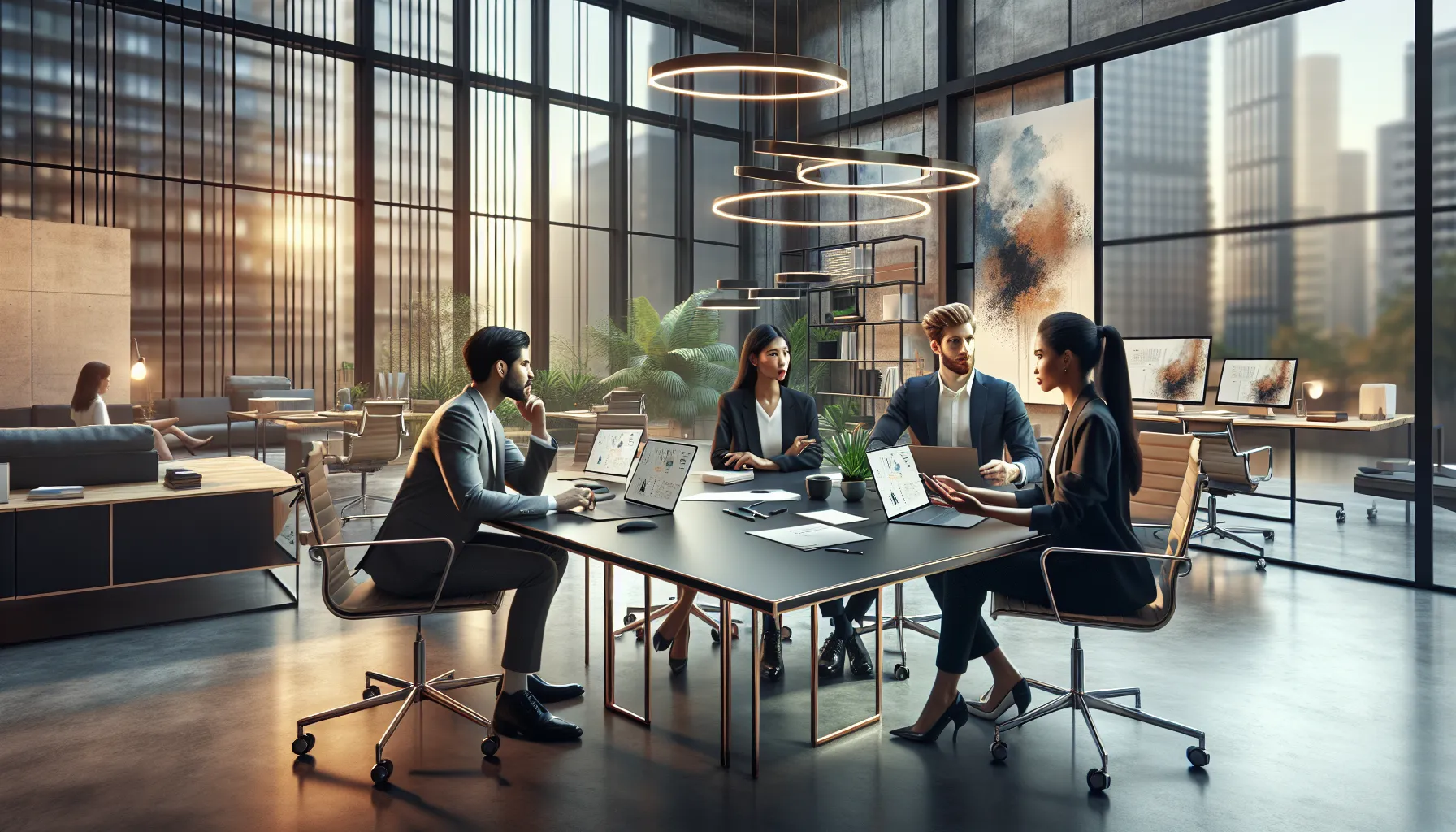 professionals collaborating at a modern workspace highlighting Oalieva81.