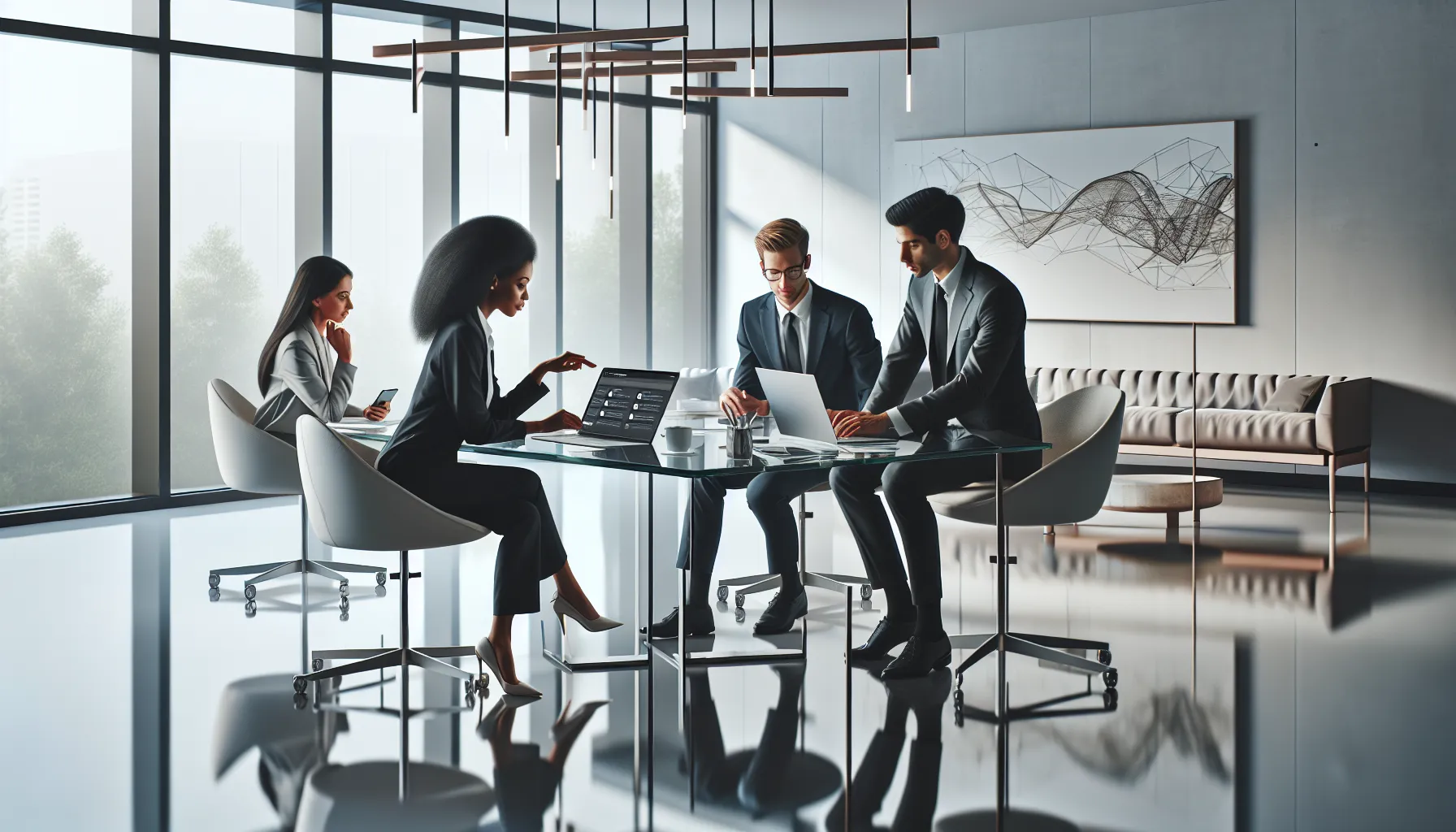 diverse team discussing email subscription management options.