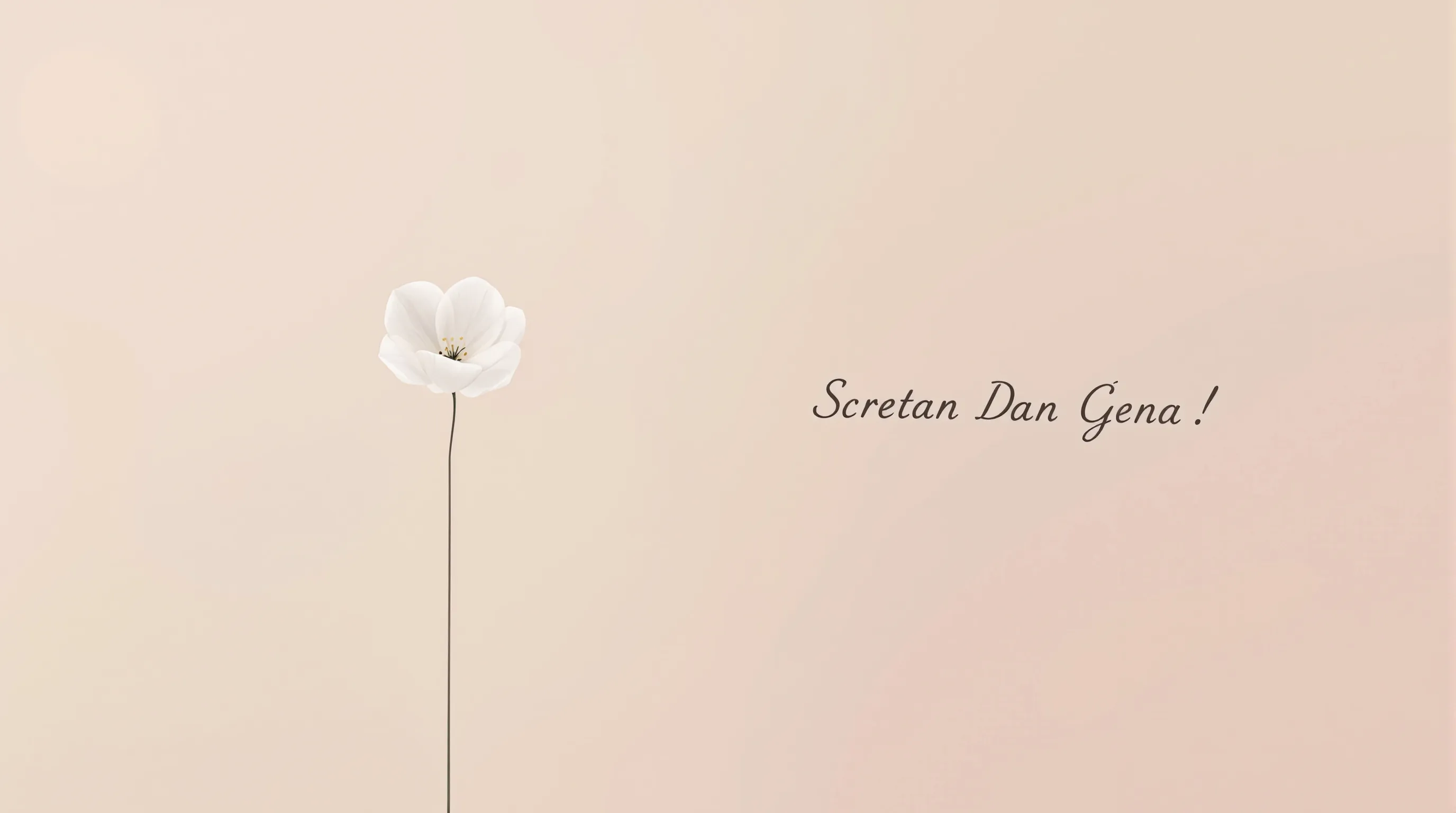 White flower stem with 